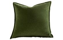 Cotton Velvet Green Pillow