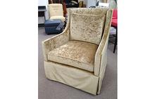 Kate Swivel Chair in Muted Gold
