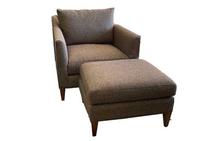 Alewife Chair & Ottoman in Theatre Stout
