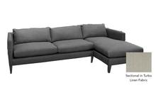 Kendall Chaise Sectional in Turbo Linen