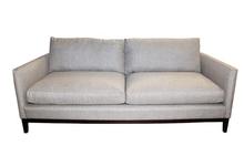 Porter Sofa with Wood Base in Turbo Ash