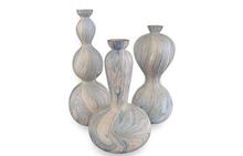 Calm Sea Marbleized Vase Set of 3