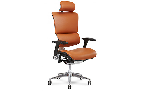 X4 Leather Exec Office Chair in Cognac