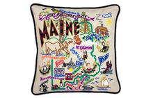 Maine Hand-Embroidered Pillow