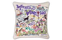 Martha's Vineyard Hand-Embroidered Pillow