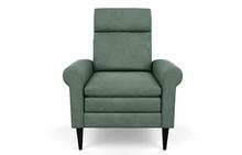 Burke Re-Invented Recliner in Ultrasuede Eucalyptus by American Leather