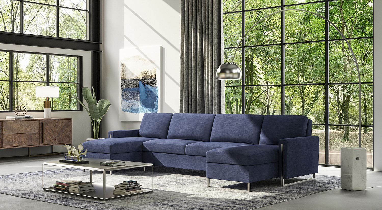 Leather sleeper store sectional