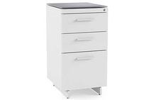 Centro 3 Drawer File Cabinet in White