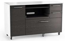 Format Credenza in White and Charcoal