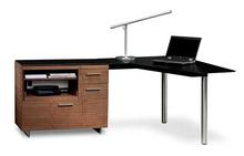 Sequel Peninsula Desk with Multifunction Cabinet