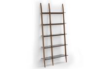 Stiletto 2 Shelf Leaning Shelving in Natural Walnut