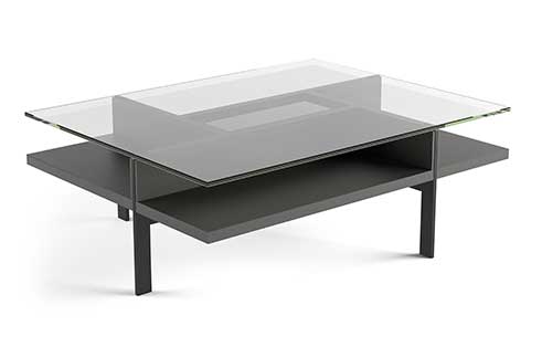 Terrace Rectangular Cocktail Table in Charcoal Stained Ash