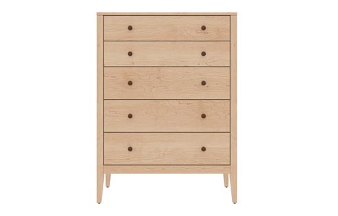 Brandon 5 Drawer Chest in Natural Maple