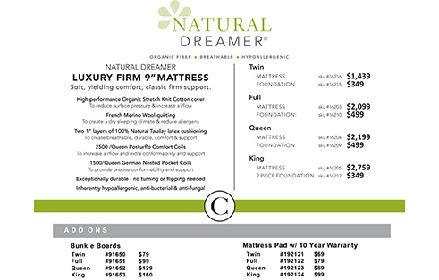 Natural Dreamer Luxury Firm Mattress and Foundation