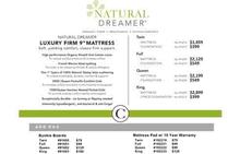 Natural Dreamer Luxury Firm Mattress and Bunkie Board