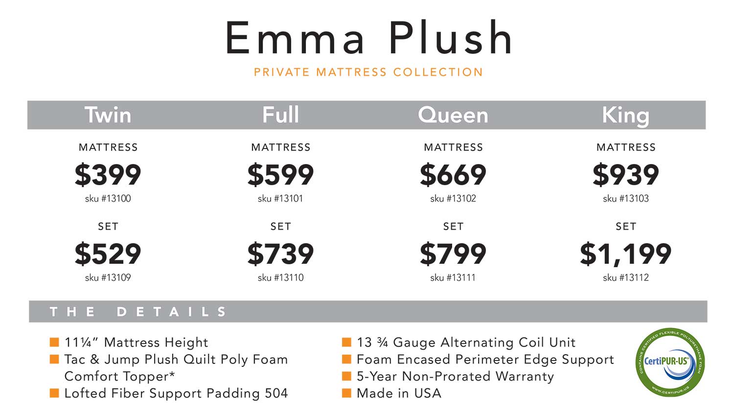 Emma Plush Mattress