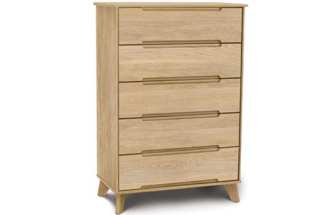 Linn 5 Drawer Wide Dresser Oak