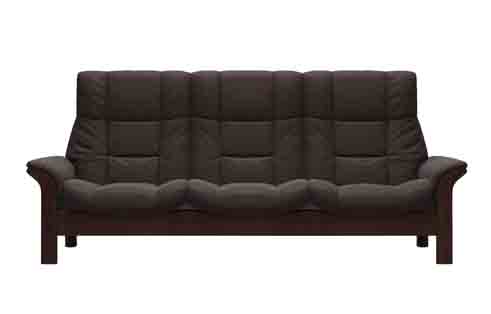Buckingham Stressless Highback Sofa in Paloma Chocolate