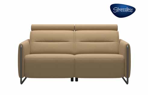 Emily Stressless Power Loveseat in Paloma Sand