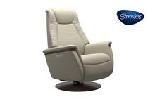 Max Large Stressless Recliner with Power in Paloma Light Grey