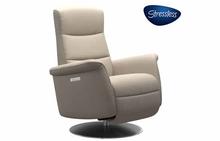 Mike Large Stressless Recliner with Power in Paloma Fog