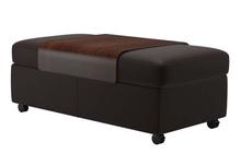 Stressless Double Ottoman and Table in Chocolate