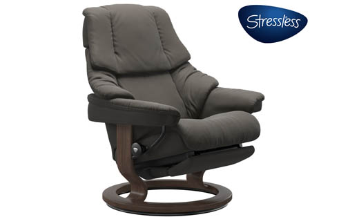 Reno Stressless Recliner with Power Leg & Back