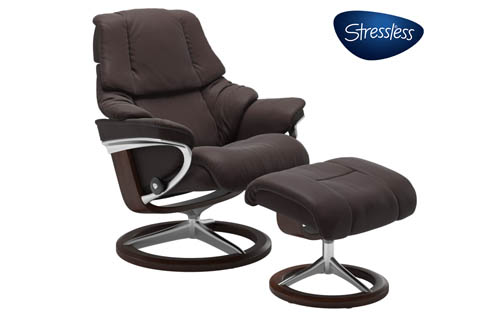 Reno Stressless Chair and Ottoman Signature