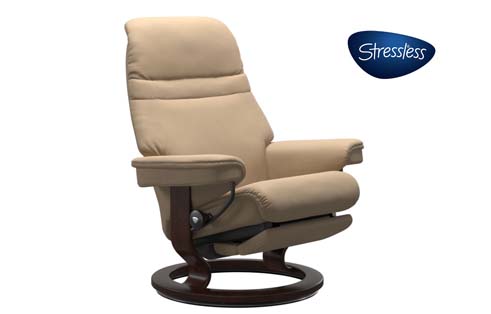 Sunrise Stressless Recliner with Power Leg & Back