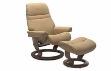 Sunrise Large Stressless Chair and Otto in Paloma Sand