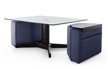 Duo Table and Ottomans