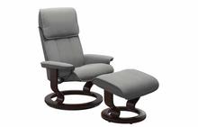 Admiral Large Chair & Ottoman in Paloma Silvergrey