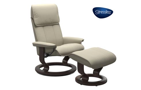 Admiral Stressless Chair and Ottoman