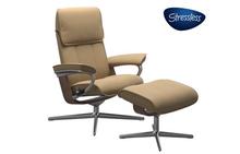 Admiral Stressless Recliner and Ottoman Cross Base