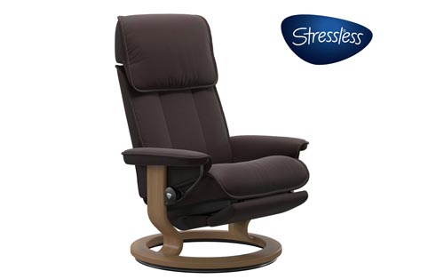 Admiral Stressless Recliner with Power Leg & Back
