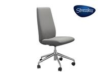 FLOOR MODEL - Laurel High Back Office Chair in Paloma Silver Grey