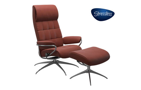 London Stressless Highback Chair and Ottoman