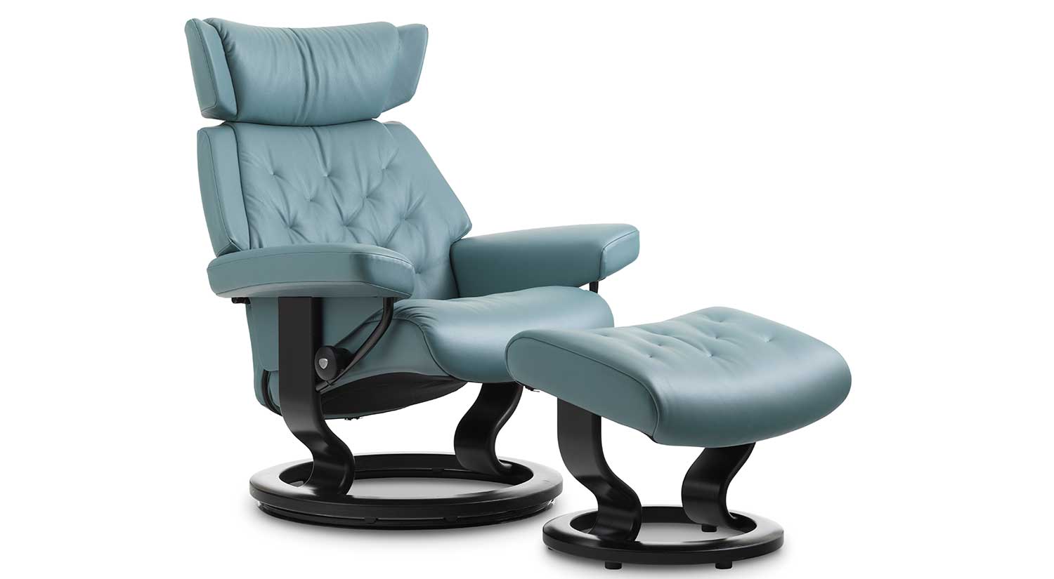 Skyline Stressless Chair and Ottoman
