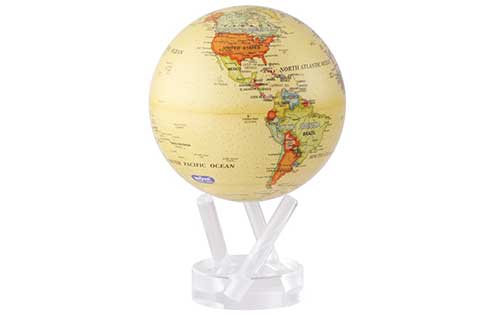 Rotating Beige Globe