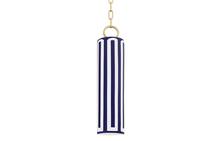 Brookville Pendant in Aged Brass and Blue