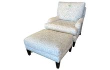 Addie Chair and Ottoman in Athena Ocean