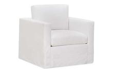 Monica Slipcovered Swivel Glider