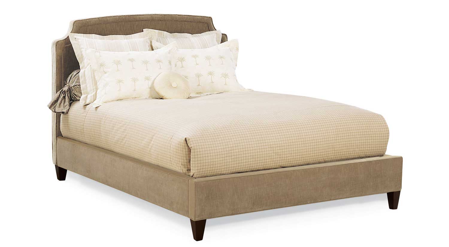 Circle Furniture Upholstered Low Footboard Bed Circle Furniture