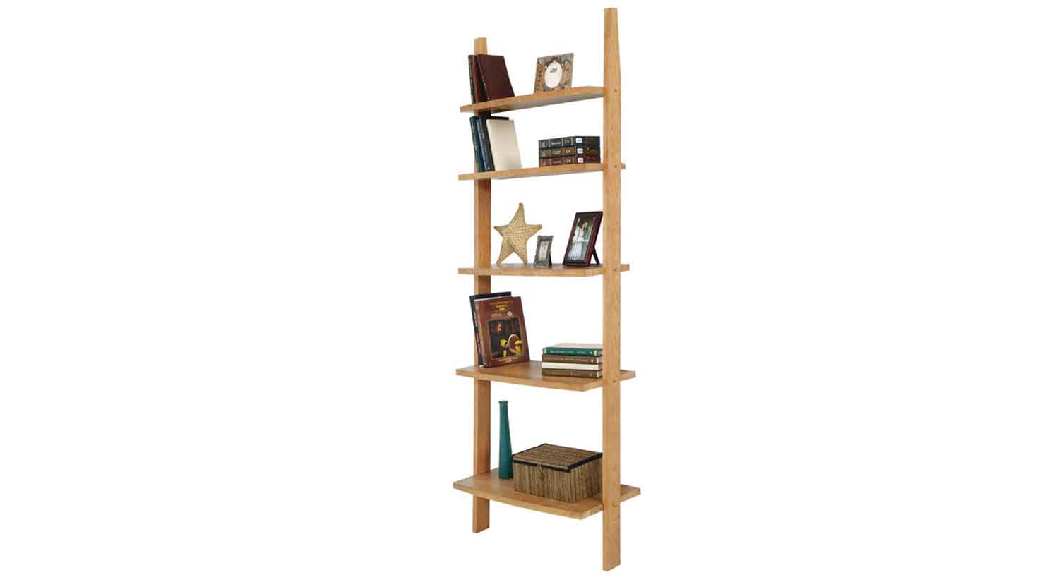 Circle Furniture - Ladder Bookcase Wood Bookcases Ma ...