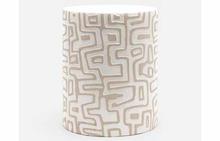 Loman Garden Stool in White