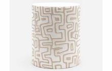 Loman Garden Stool in White