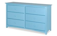 Hanover 6 Drawer Dresser in Fairview Blue