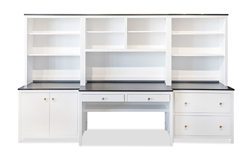 Wall storage shop and desk