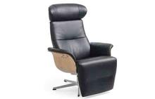 Time Out Recliner in Black Leather