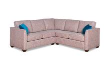 Heather Sectional in Raspberry